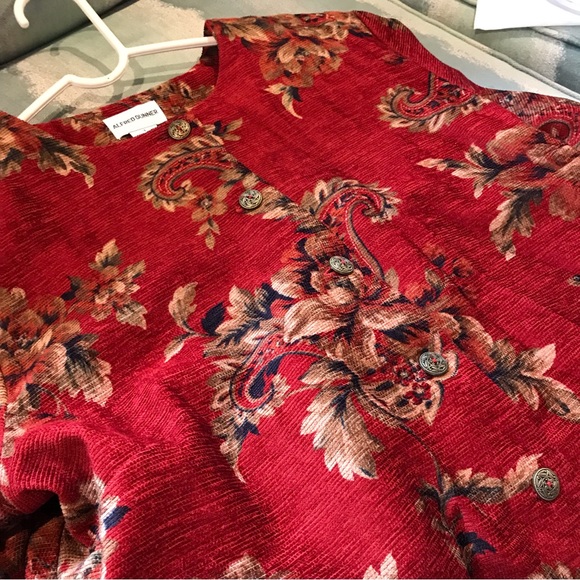 Vintage Alfred Dunner Textured Plus Sz 16 Red Blazer - Picture 5 of 6